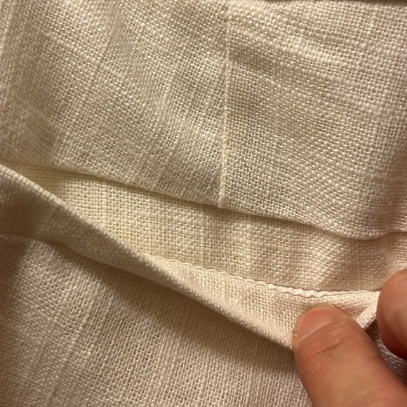 Alice collection Women's White linen blend Scalloped Hem Shorts size 4 - Picture 4 of 8